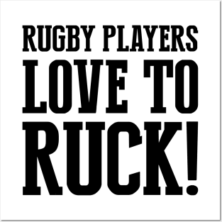 Rugby player love to ruck Posters and Art